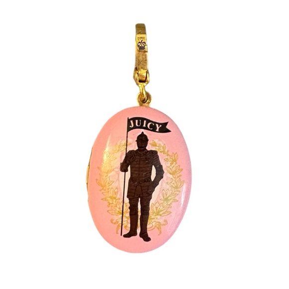 Juicy Couture big Fairytale pink Knight Locket Charm - NEW VERY RARE - Retired - Picture 1 of 3